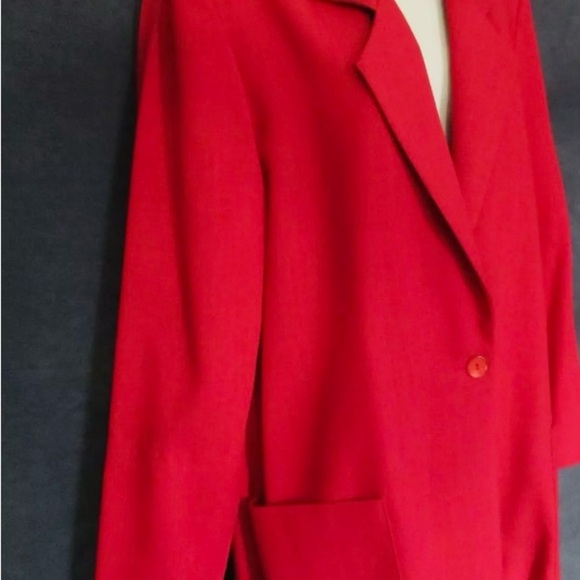 Vintage 80's Sportswear , Suit Casual Vibrant Red Blazer Classic - Picture 1 of 7
